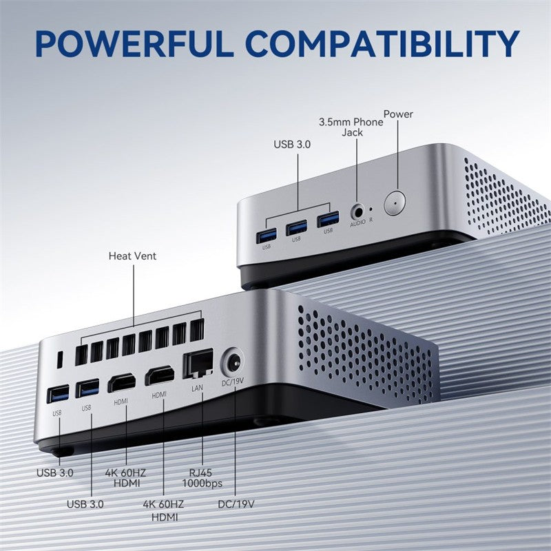 LEADERHUB LP5C I5-12450H 16GB 512SSD WIN11 PRO MINI PC GÜMÜŞ
