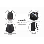 MACK MCC-006 15.6" OFFICE USB GİRİŞLİ NOTEBOOK SIRT ÇANTASI SİYAH