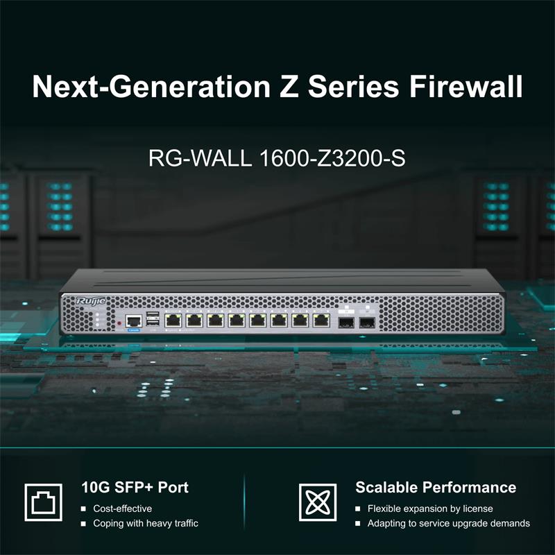 RUIJIE RG-WALL 1600-Z3200-S NEXT-GENERATION Z SERIES FIREWALL CİHAZI(1 YIL LİSANS DAHİL)