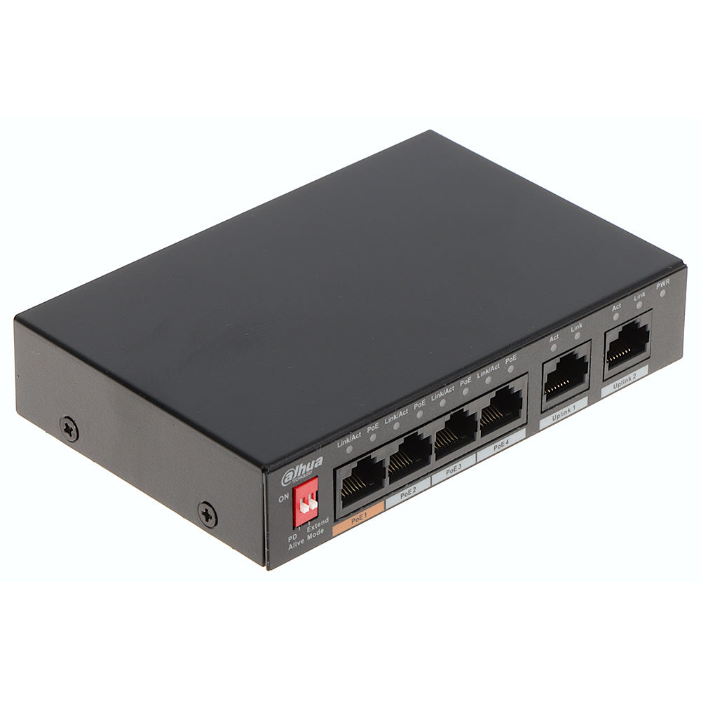 Dahua PFS3006-4ET-60-V2 4 Port PoE Switch Ağ Anahtarı