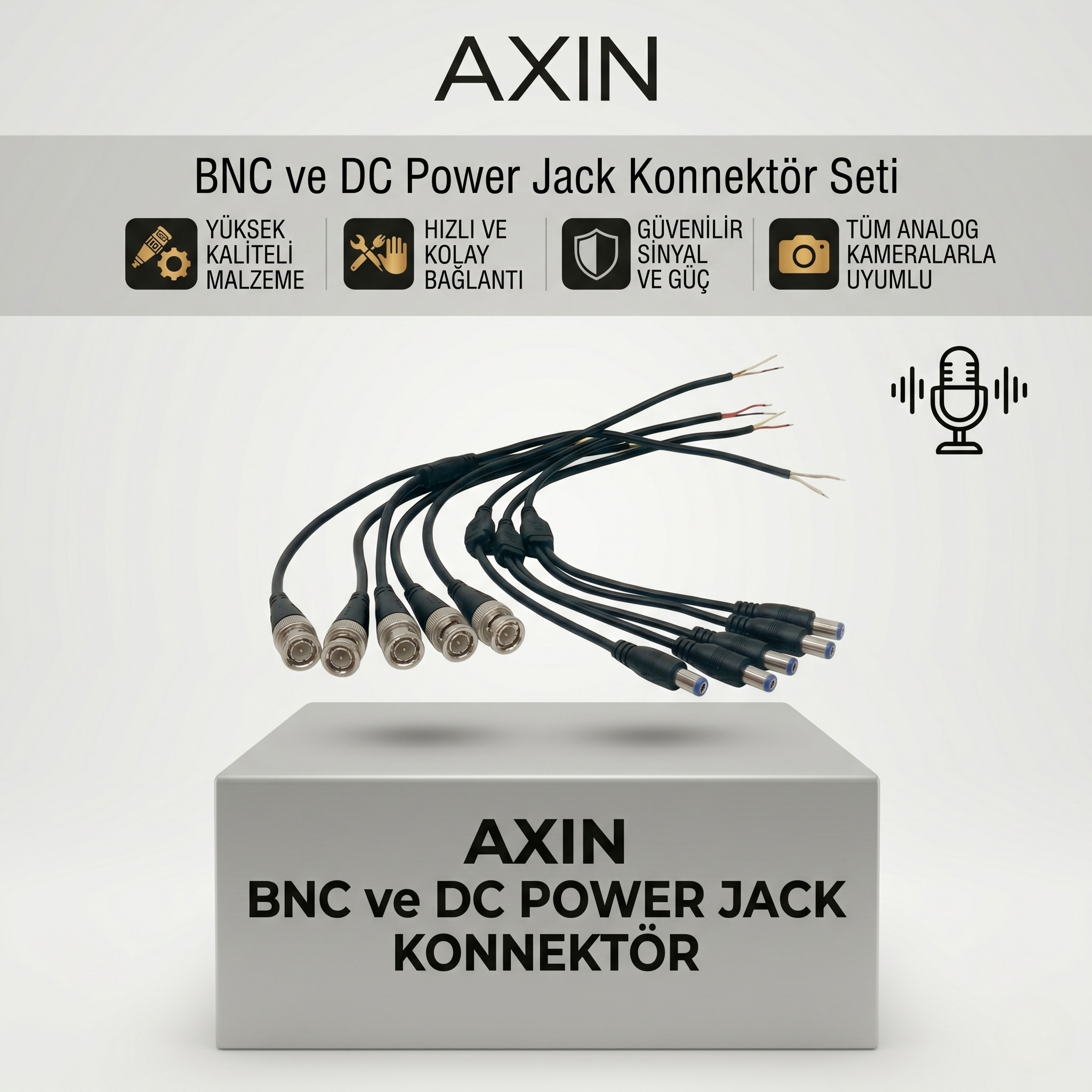BNC Konnektör - Güvenlik Kamera Sistemi Bağlantı Ucu (Adet)