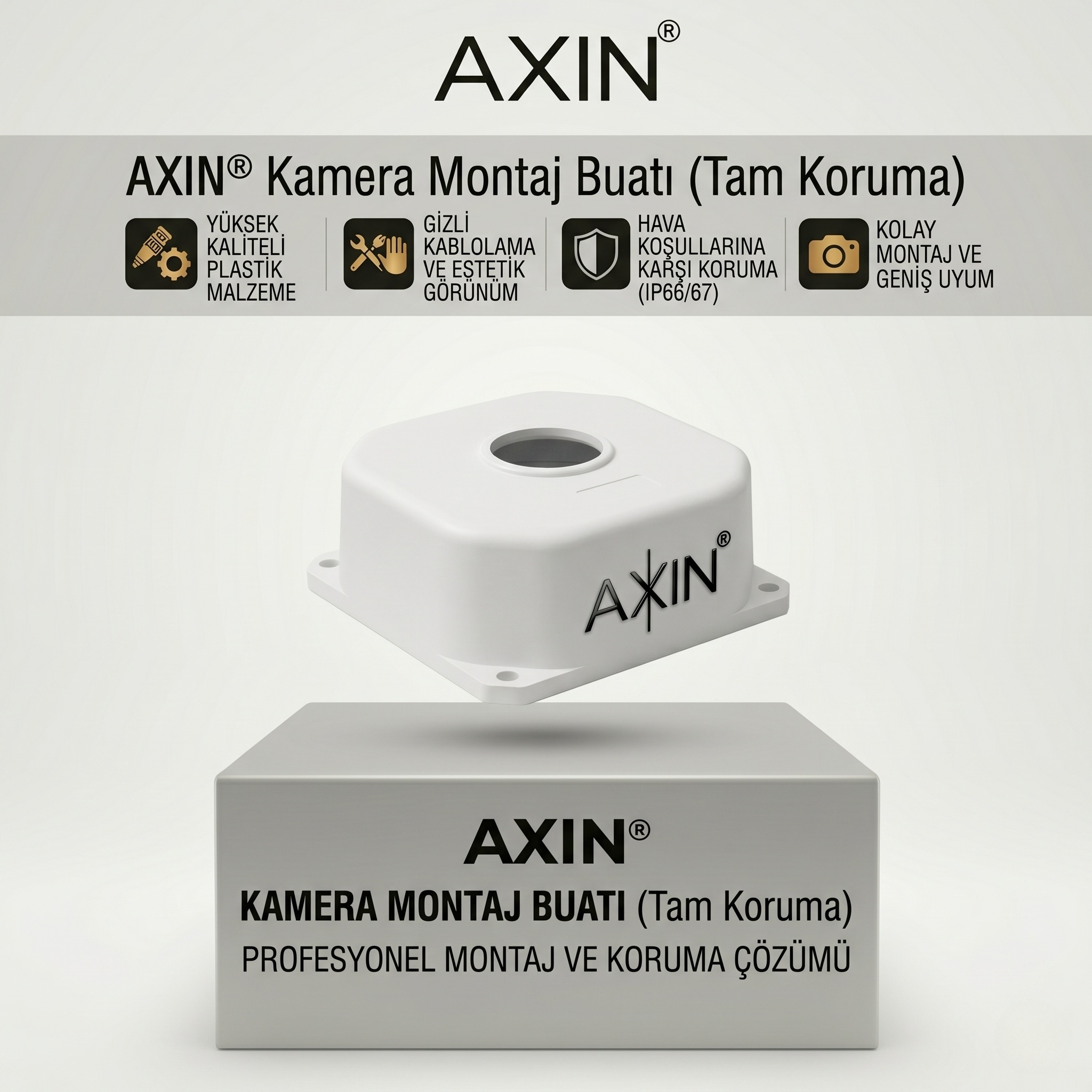 Montaj Buatı Küçük - Güvenlik Kamera Kablo Koruma Buatı (Adet)